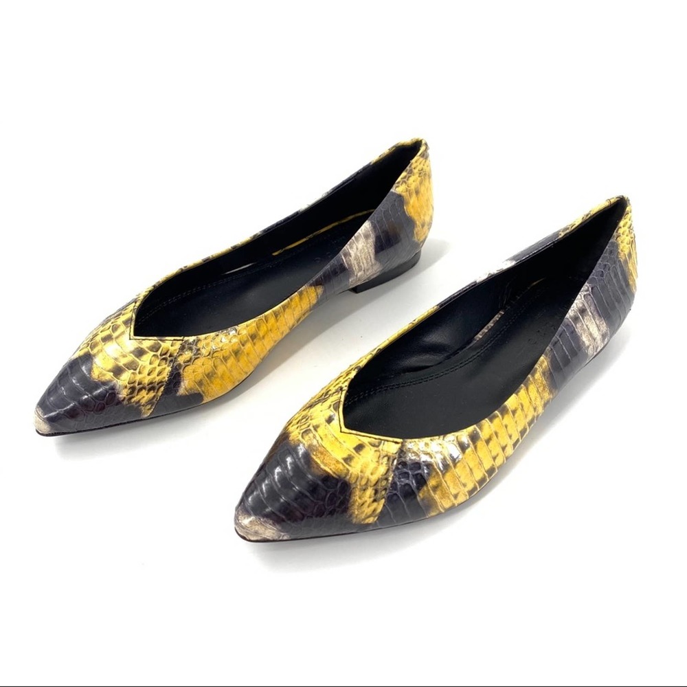 Sandro Ambra Leather Ballerina Pointed Flats
